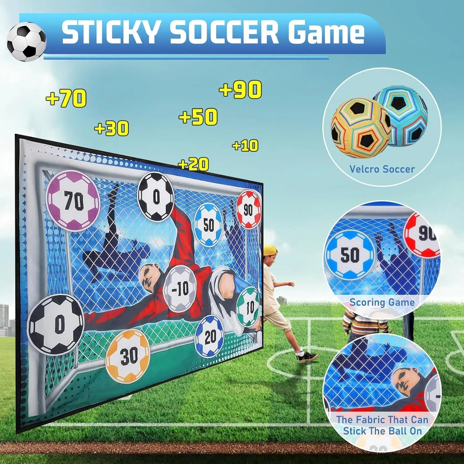 Soccer Target Goal Set – Numbered Zone Shooting Training Game