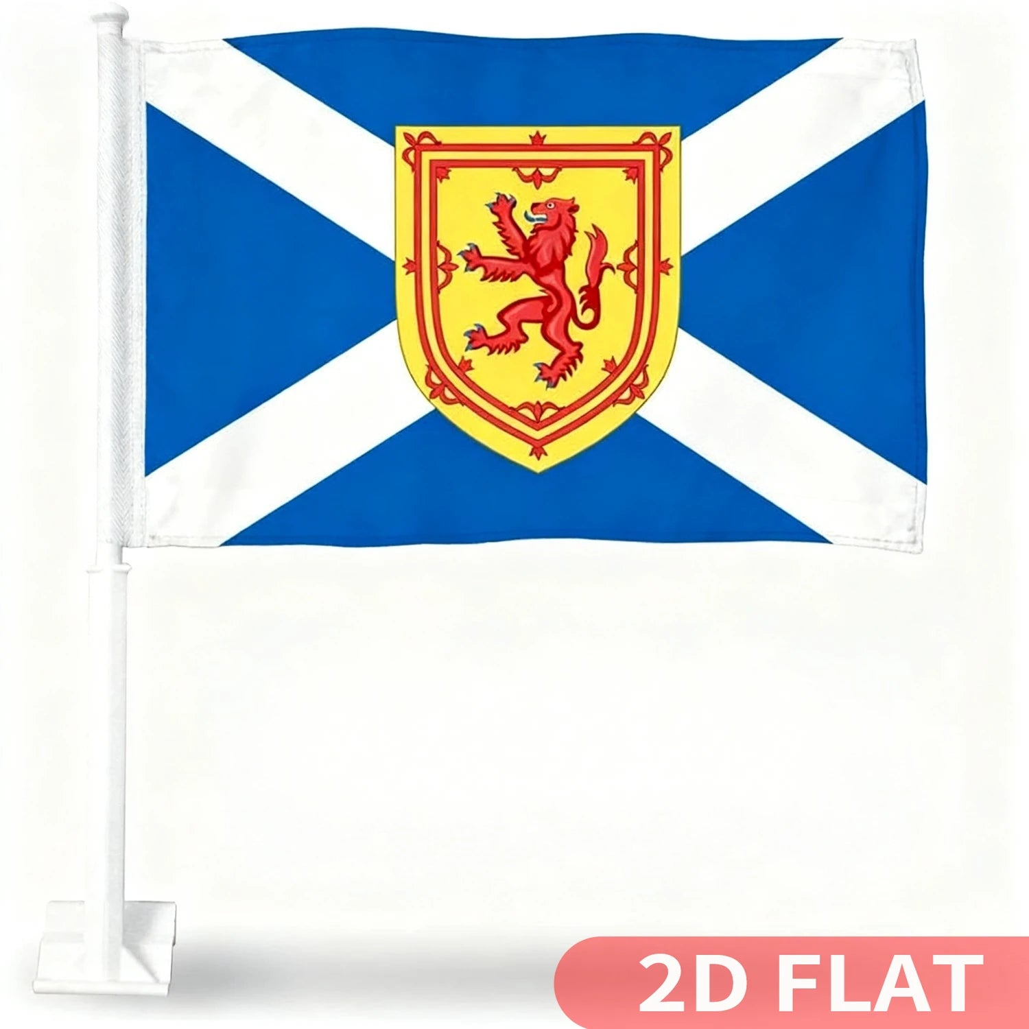 1pc Scottish Flag - Scotland Flag - St Andrews Saltire Car Flag, 12x18 inch, Polyester Outdoor Banner, Pole That Hooks onto Car