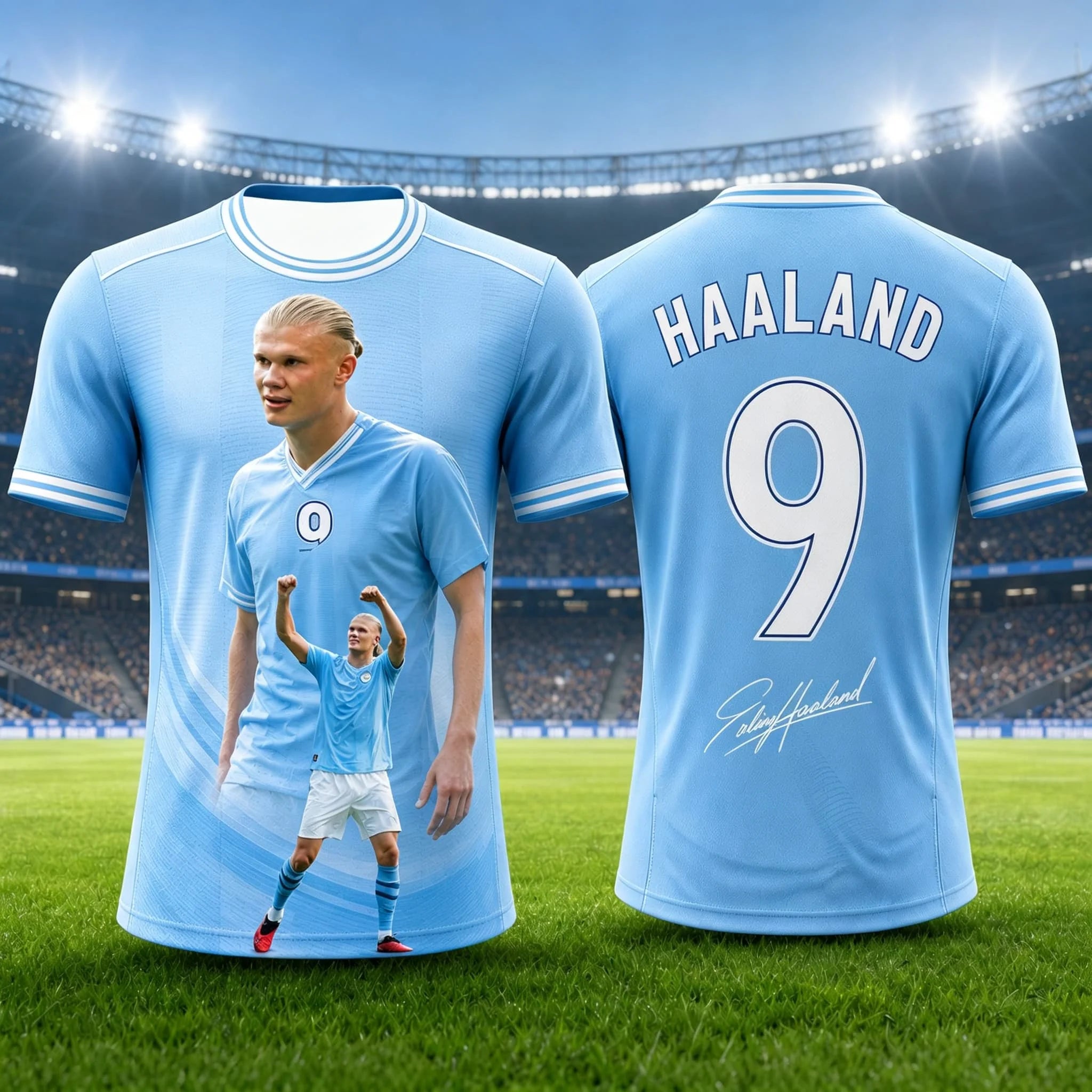 Haaland Commemorative Football Jersey Men T Shirt Women Tee Boys Top Children Parent Child Quick dry short sleeves kids Tshirt