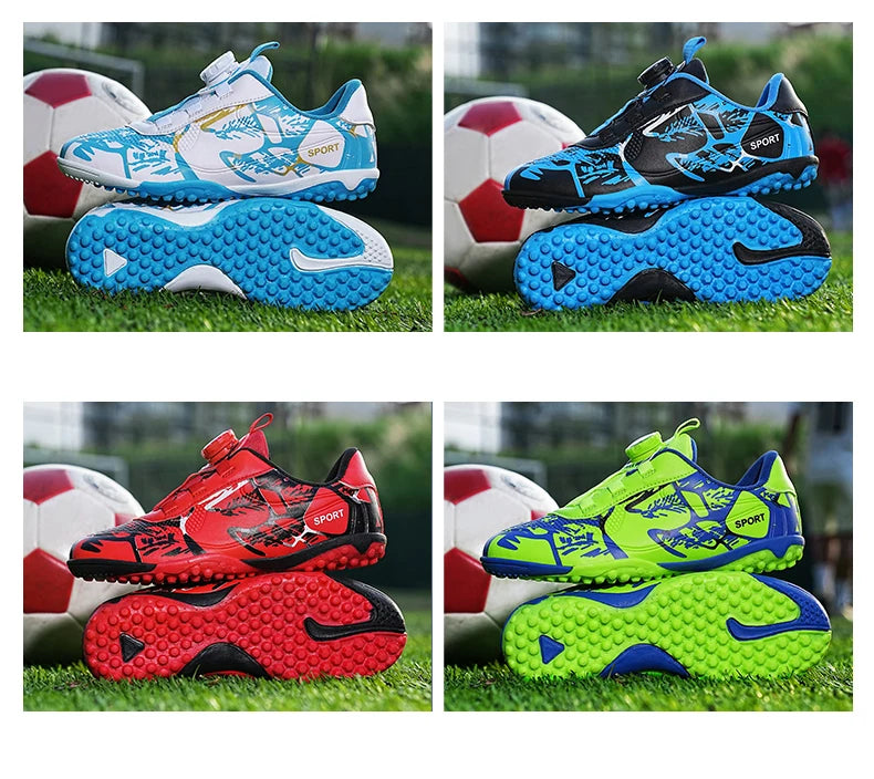 Kids Soccer Shoes – FG/TF Football Boots for Boys (Sizes 31–38)