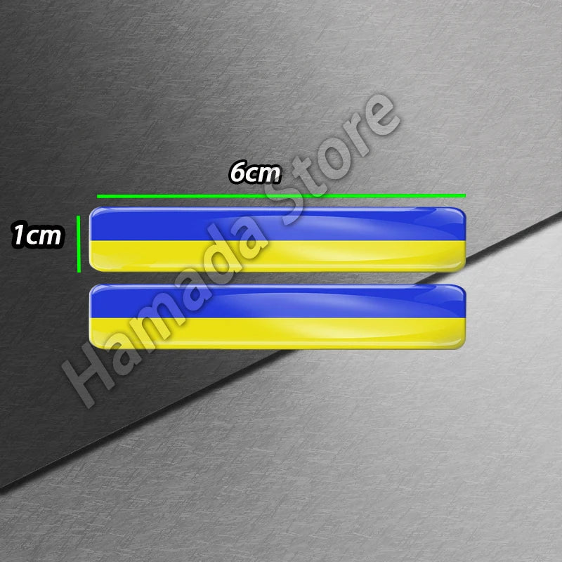 3D Epoxy Reflective National Flag Sticker - Compact Car & Motorcycle Decal (6cm)
