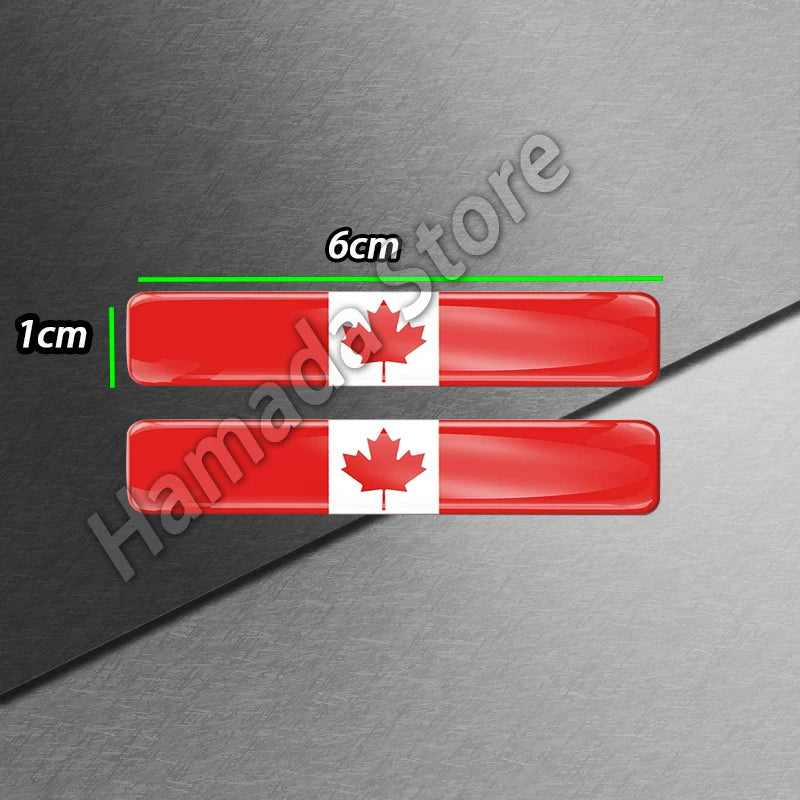 3D Epoxy Reflective National Flag Sticker - Compact Car & Motorcycle Decal (6cm)