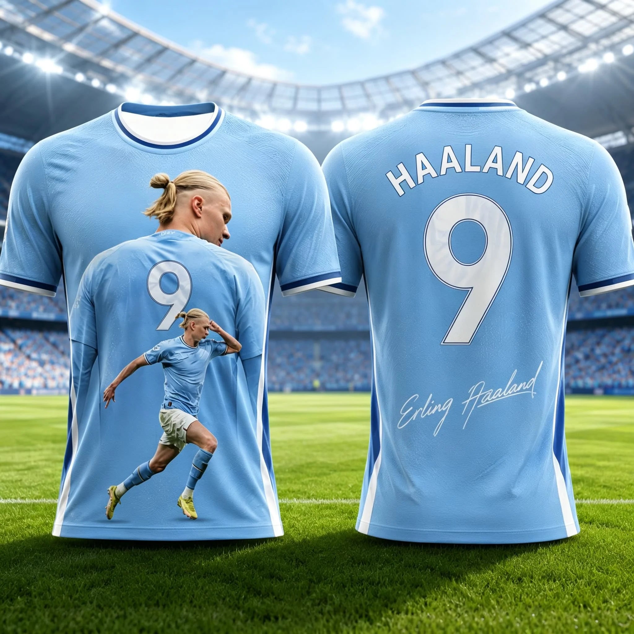 Haaland Commemorative Football Jersey Men T Shirt Women Tee Boys Top Children Parent Child Quick dry short sleeves kids Tshirt
