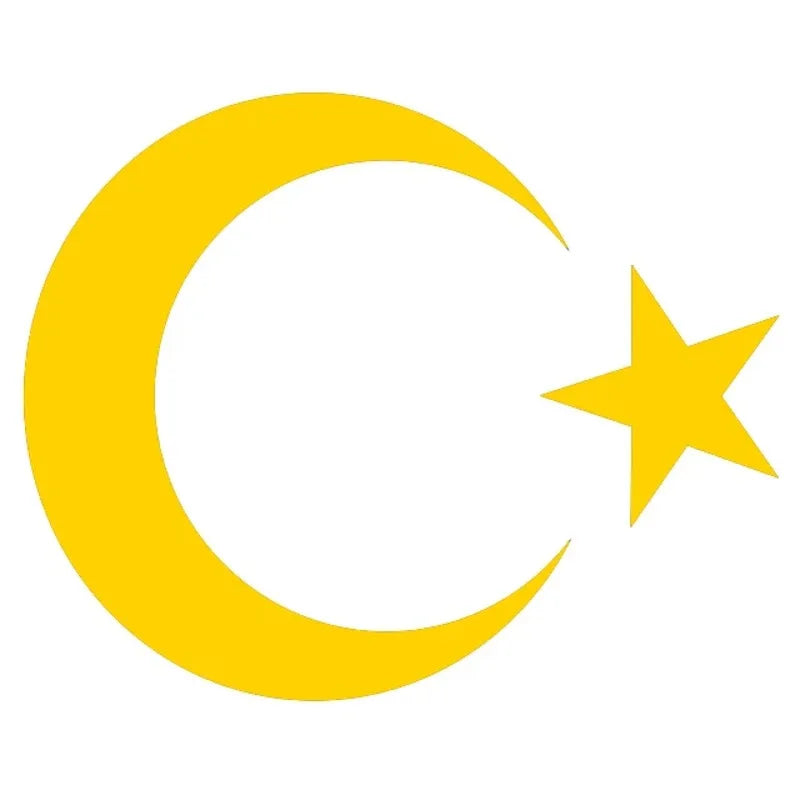 Turkish National Emblem Car Sticker - Waterproof Moon & Star Decal