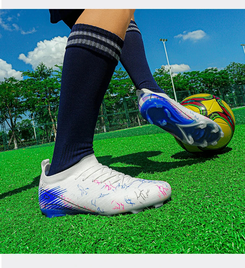 New Men's Soccer Shoes Top Quality Wholesale Cleats Football Boots Training Non-Slip Sneakers FG Drop Shipping Unisex Adult