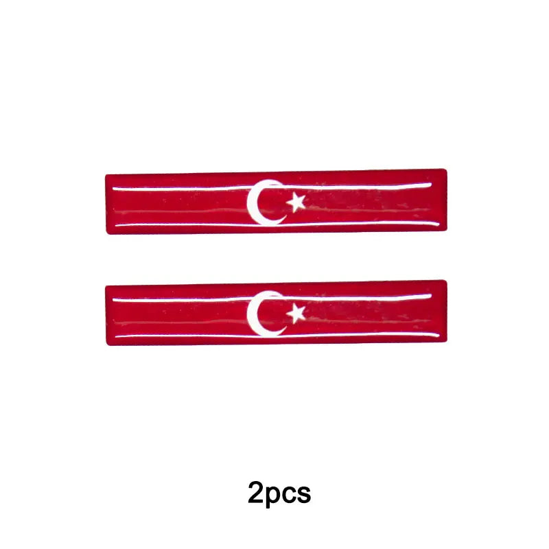 3D Reflective National Flag Sticker - Premium Car & Motorcycle Decal (8.5cm)