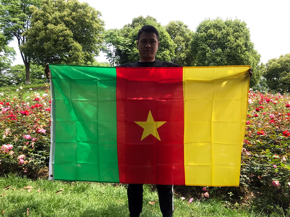 Cameroon Flag Banner - Premium Polyester 3x5ft (90x150cm)