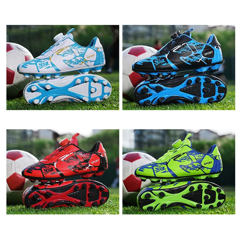 Kids Soccer Shoes – FG/TF Football Boots for Boys (Sizes 31–38)
