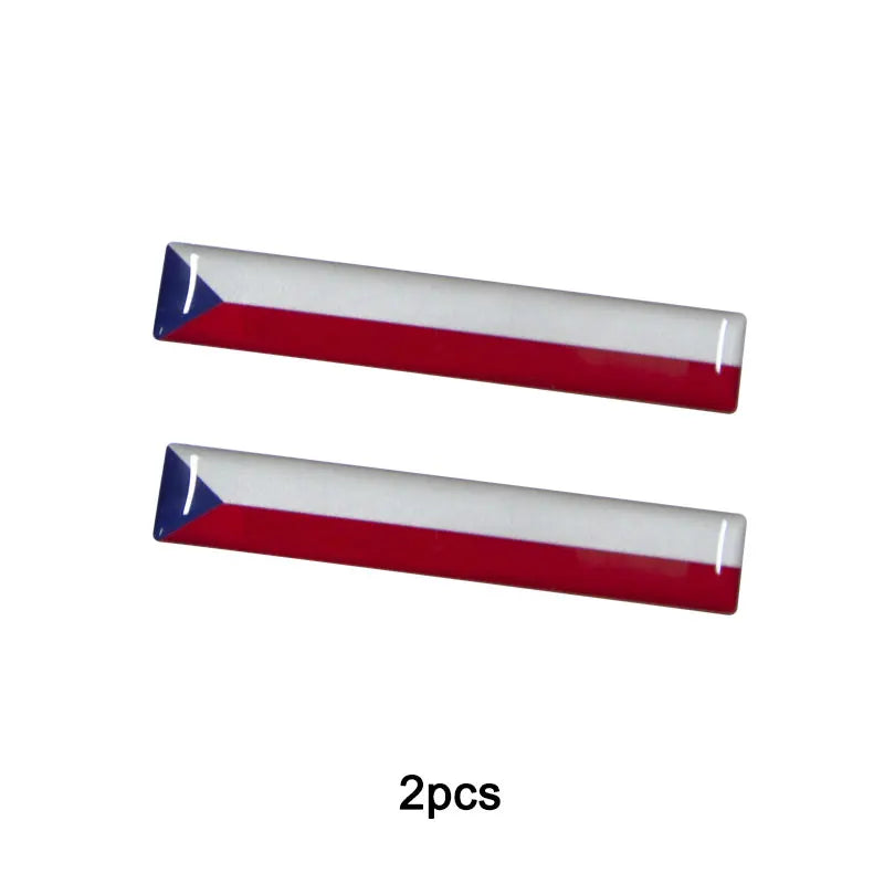 3D Reflective National Flag Sticker - Premium Car & Motorcycle Decal (8.5cm)