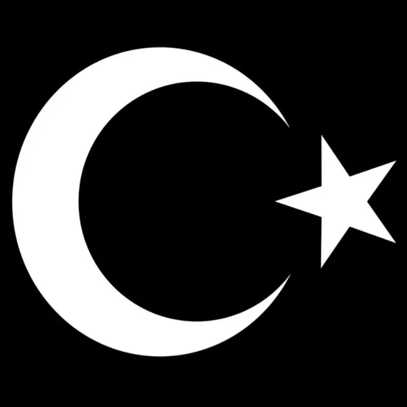 National Emblem of Turkey Durable Car Stickers Moon and Star Turkish Flag Waterproof Moto Tank Auto Decals for Window Body Door