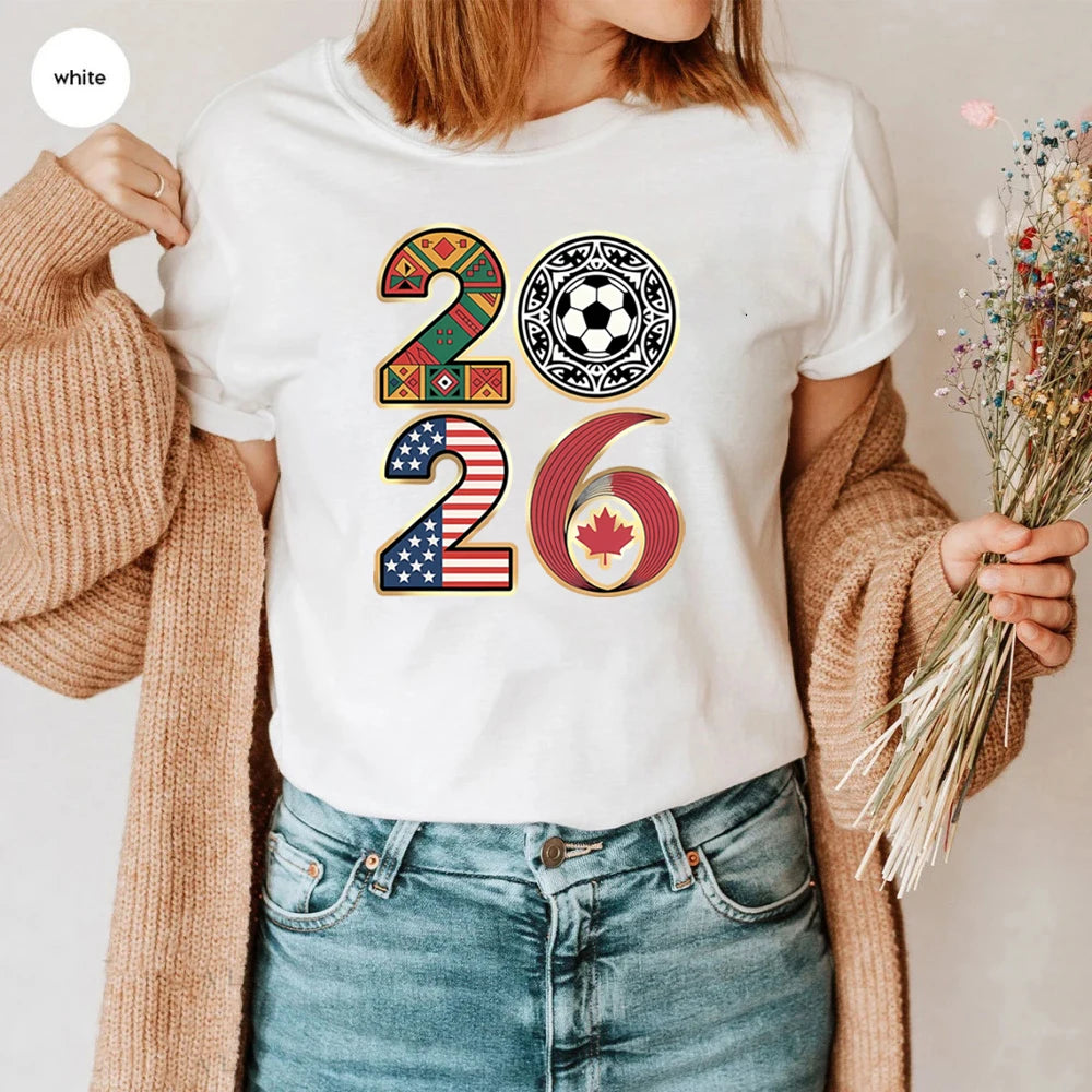 2026 Soccer World Tournament T-shirt International Game Day Tee USA Canada Mexico Football Host Countries Shirt Cool Fans Gift