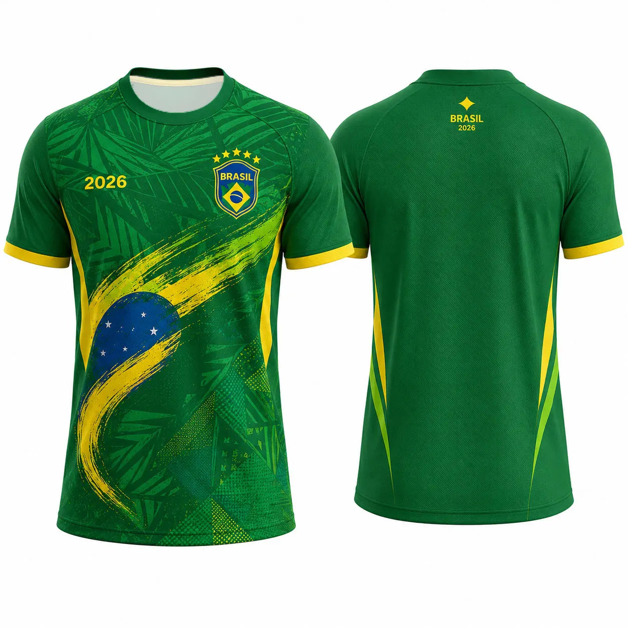 Summer New Brazil Football Jerseys For Men 2026 Football Support Sports Tshirts Mesh Breathable Tees Fans Gifts Man Clothing