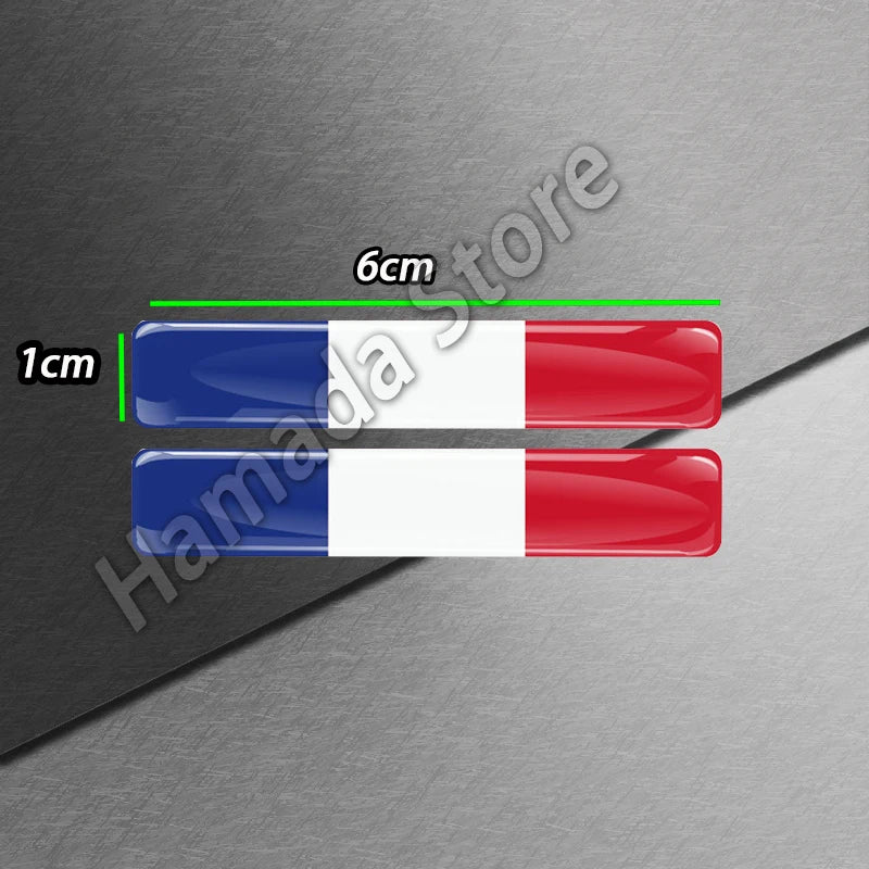 3D Epoxy Reflective National Flag Sticker - Compact Car & Motorcycle Decal (6cm)