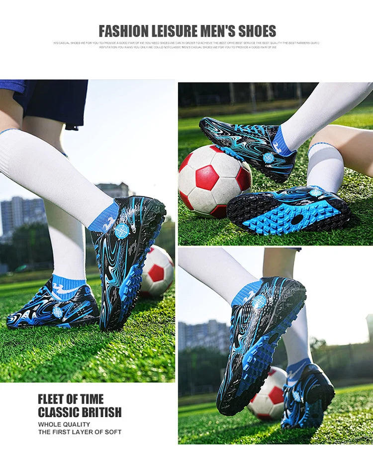 Men's & Women's Soccer Shoes – Waterproof Football Boots with Rubber Cleats