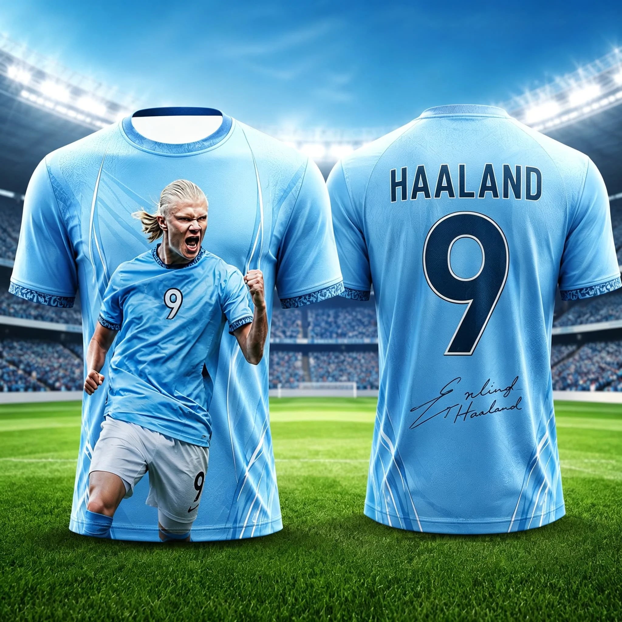 Haaland Commemorative Football Jersey Men T Shirt Women Tee Boys Top Children Parent Child Quick dry short sleeves kids Tshirt