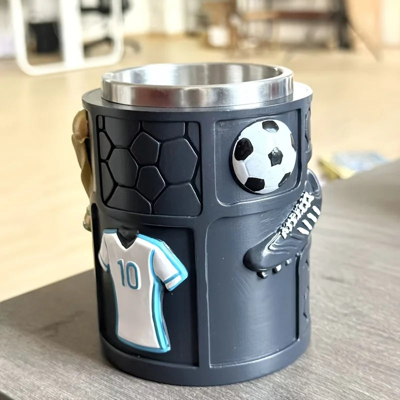 2026 Football Game Coffee Mug – 3D Relief Craft | Stainless Steel | 10-14oz