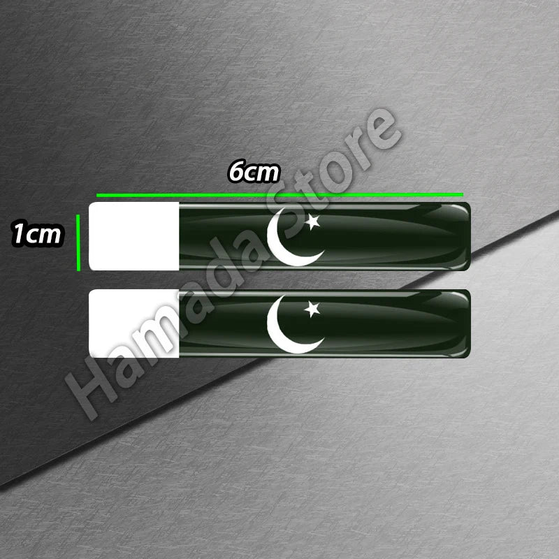 3D Epoxy Reflective National Flag Sticker - Compact Car & Motorcycle Decal (6cm)