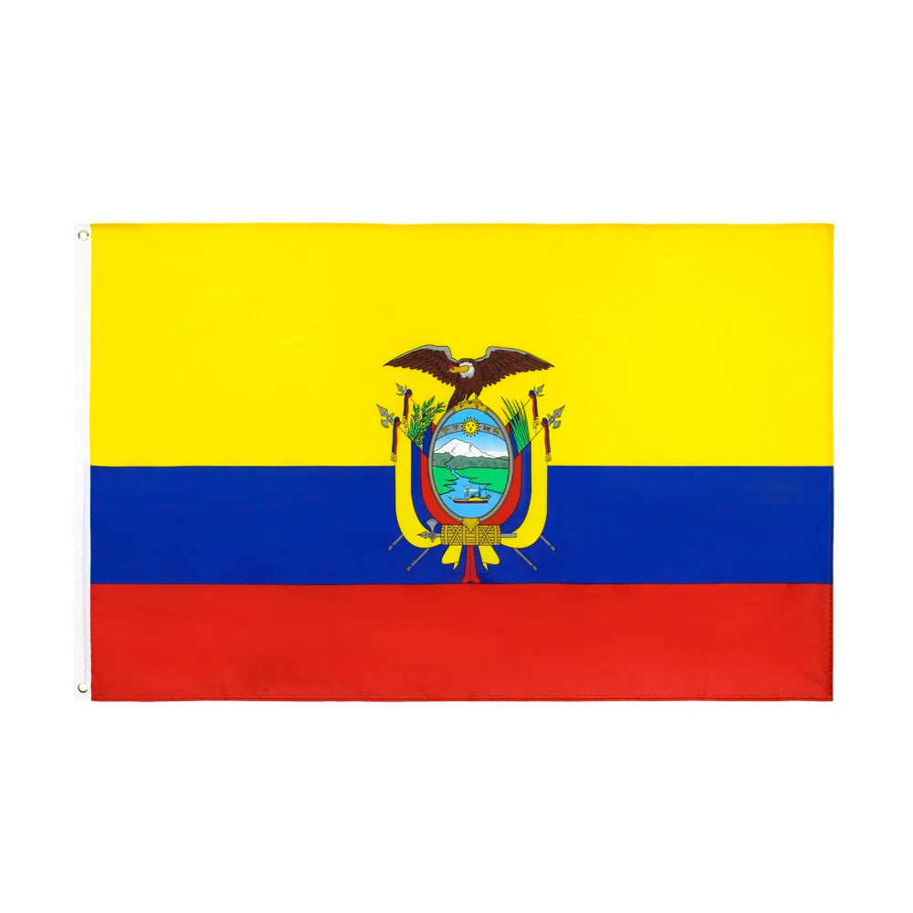 Ecuador Flag Banner - Premium Polyester 3x5ft (90x150cm)