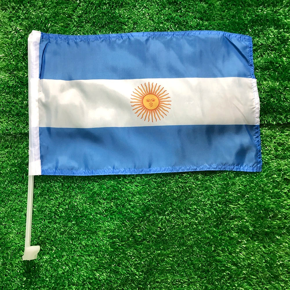 Argentina Car Flag - 30x45cm Window Banner with Pole