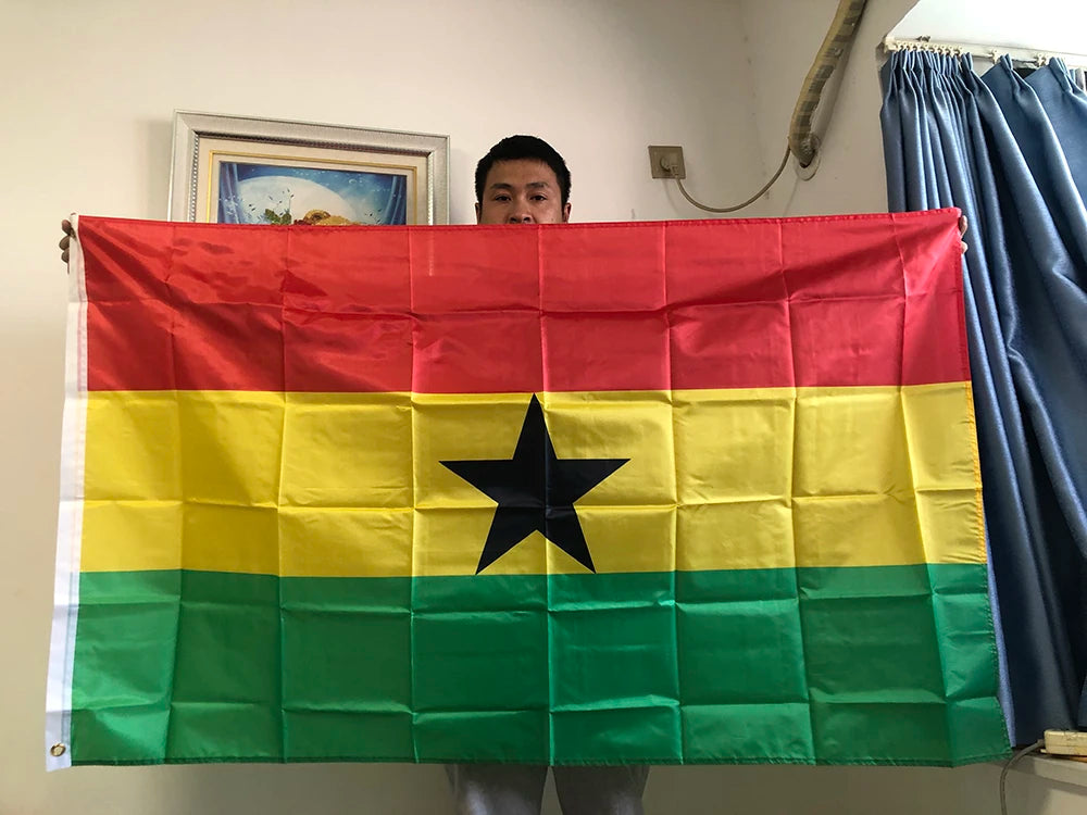 Ghana Flag 150x90cm - Premium Polyester National Flag